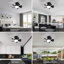 Adonis Flush Mount Ceiling Fan with 3-Colour LED & Remote-321289464