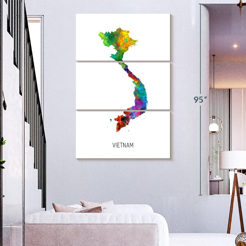 Carte d'aquarelle d'Aliaz au Vietnam I