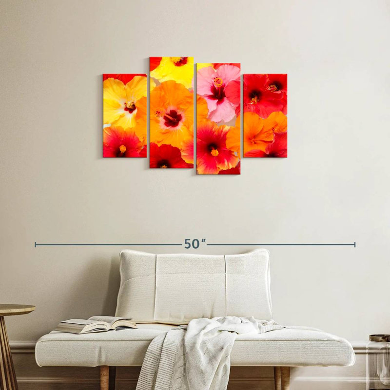 Hibiscus en été, H 22 po x l 36 po