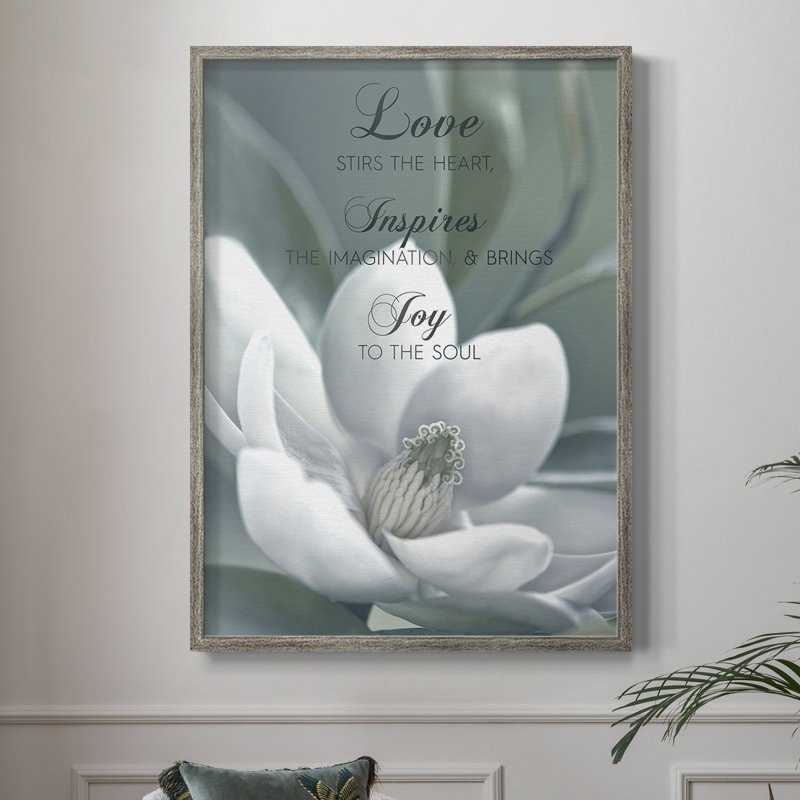«Joy to the Soul», reproduction encadrée - bois massif, H 11 po x l 9 po