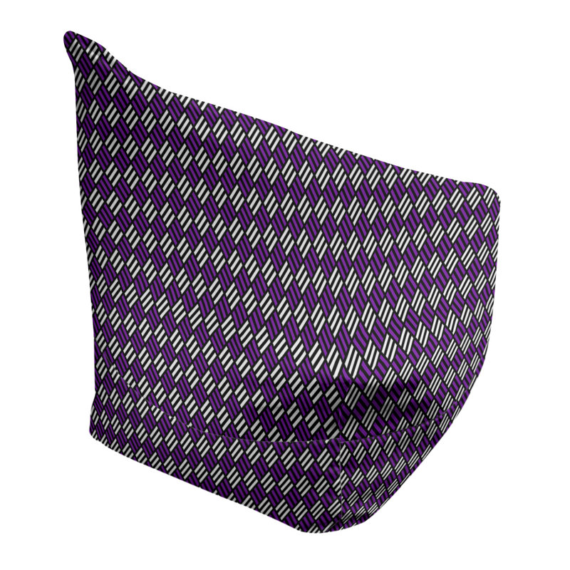 Petite chaise à sacs à billes & Leffel, H 120 po x l 31 po x P 60 po, Rembourrage poly, Noir / Mauve