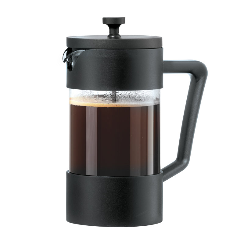 Borosilicate French Press Coffee Maker, 8 Cups, Black