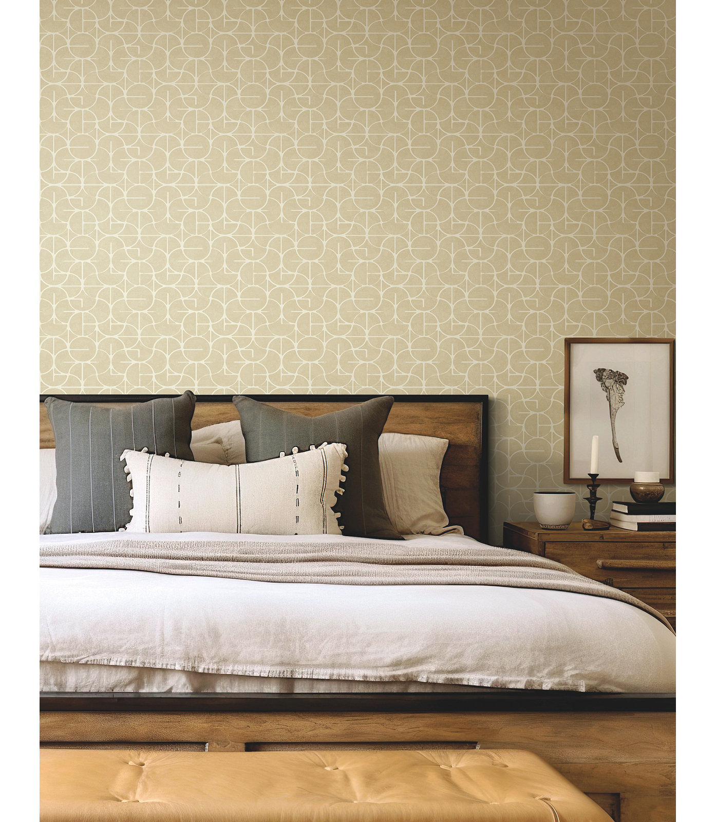 Teddy Wallpaper Double Roll, Straw