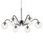 Lustre à 6 lumières à intensité variable pour salle à manger Jeden
