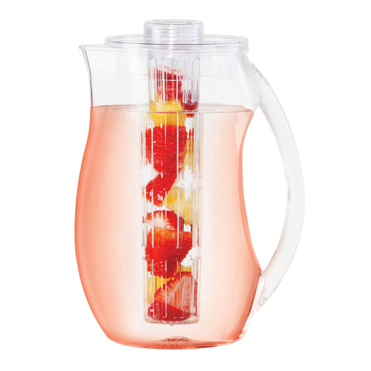 Oggi Serve Clear Pitcher W/ Infuser Tube (3 Lt, 102 Oz)