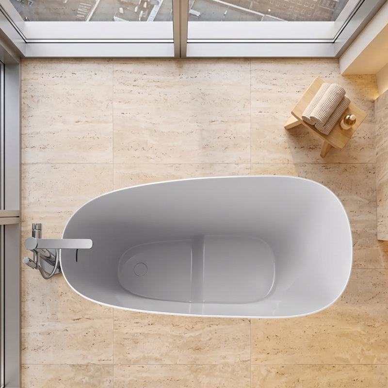 Baignoire profonde 47 "à trempage profond japonais, Blanc