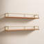 Tablette en bois et métal 24 po, naturel