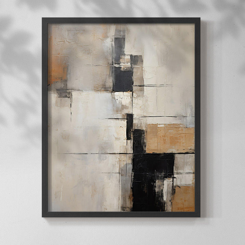 ABSTRACT Series CCCXLVIII  -Premium Framed Print -Ready to Hang - No Nails Required, Cadre noir, H 11 po x l 9 po