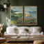 «Coastal Serenity And Pier Tranquility Tropical Landscape», 2 pièces sur toile-98374143-98374145