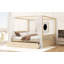Lit à baldaquin en bois avec tiroirs de rangement, grand, Natual-129036867-129036865