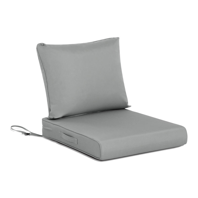 Coussin de dossier / siège d'extérieur, L 25 po x P 25 po, 1, Gris