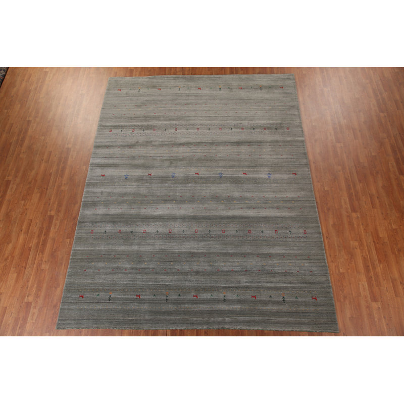 Tapis vert Gabbeh 9 x 12