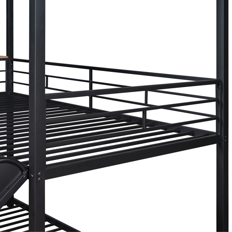 Lit plateforme en métal Framlingham, Noir