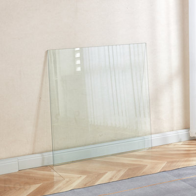 Tempered Clear Glass Top.80cm Square