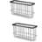 2-piece Kitchen Cabinet Door Storage Boxes Black