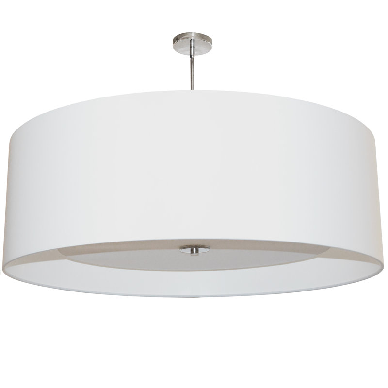 Innsbrook 4 - Light Dimmable Drum Chandelier, White, 20" H x 30" D x 30" W