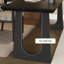 Bureau d'écriture rectangulaire en bois massif noir
