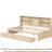 Twin Daybed Frame With Sideboard, Built-In Port, 2 Drawers, Natural Finish Size Side Shelves, , Shade-1660986998