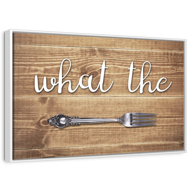 What The Fourche, Cadre flottant blanc, 43 po x 29 po