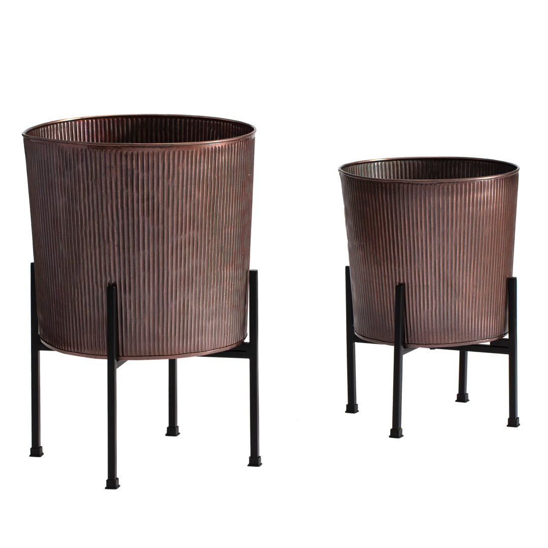 Handmade Metal Pot Planter Latitude Run® 