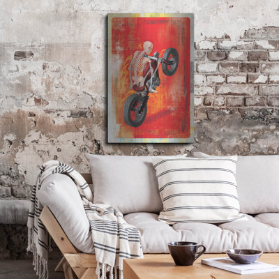 «Biker 2» par Greg Simanson, art mural en métal