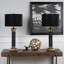 Lampe de table colonne en métal texturé-100852267
