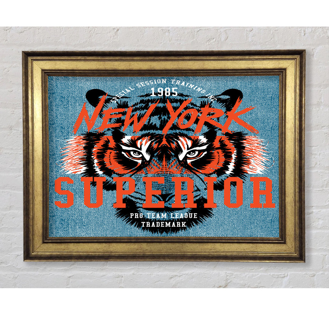 New York Tiger Superior - Einzelner Bilderrahmen Kunstdrucke