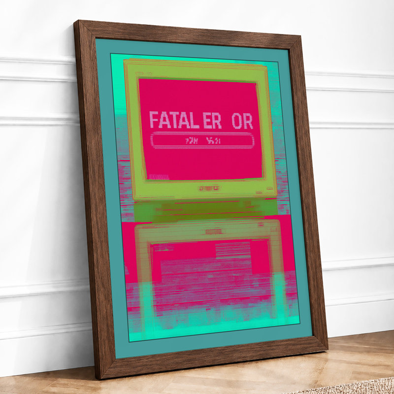 Fatal Error Retro - Print, A4 - 29.7 x 21.0 cm, Walnut