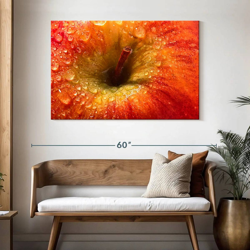 Yarlin Fresh Dewy Red Apple, 32" H x 48" W