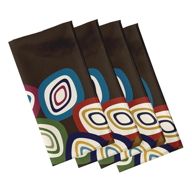 Lacorya Falling Leaves Napkins, Dark Brown