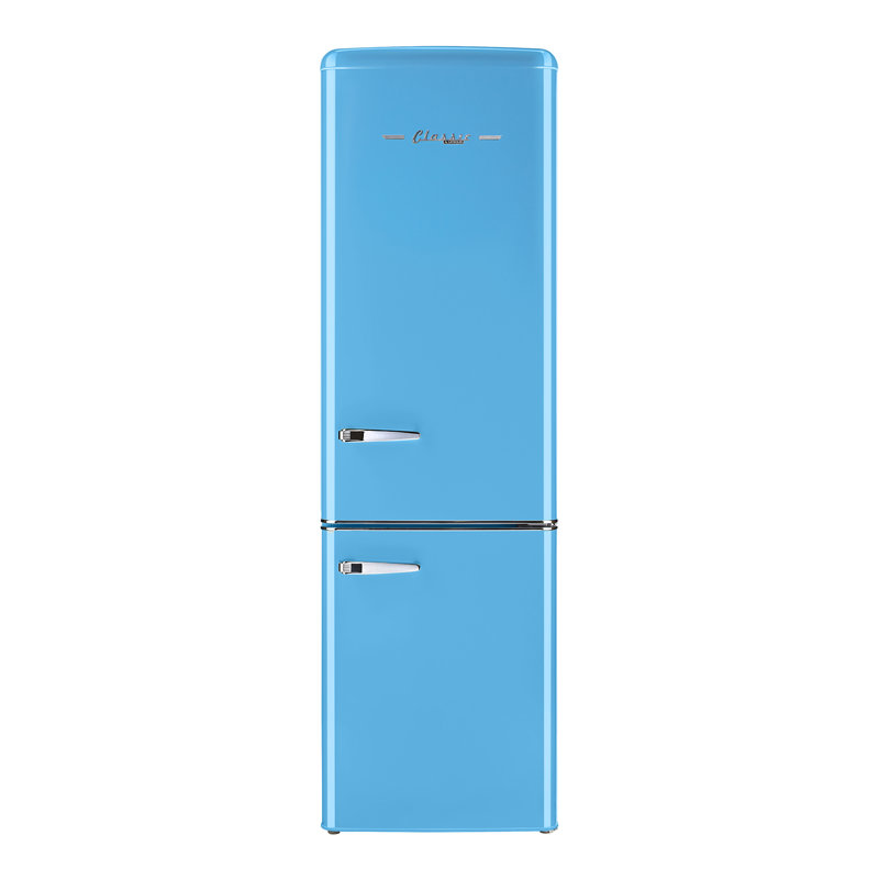 Réfrigérateur à congélateur inférieur classique de 8,7 pi³ à dégivrage manuel Classic de 21,6 po ENERGY STAR, Turquoise clair