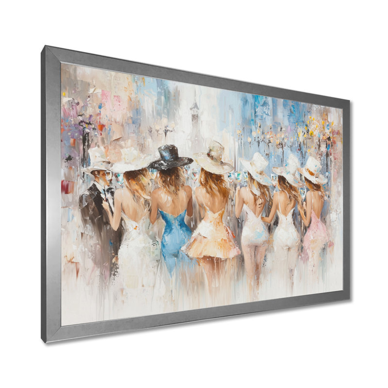 Décorations murales «Casino Showgirls Ready To Jackpot», 34" H x 44" W, Reproduction encadrée d'une seule photo sans pass