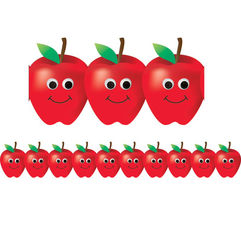 Cheerful Red Apple Paper Border Trim Set