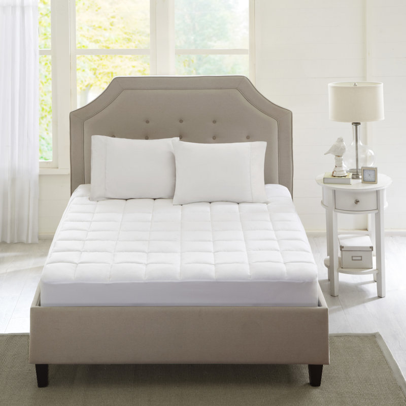 Ultra-Soft White Microfiber Twin XL Mattress Pad