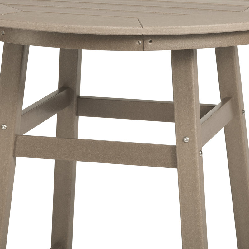 Table de bar d'extérieur ronde 34,9 po Laguna, Noyer