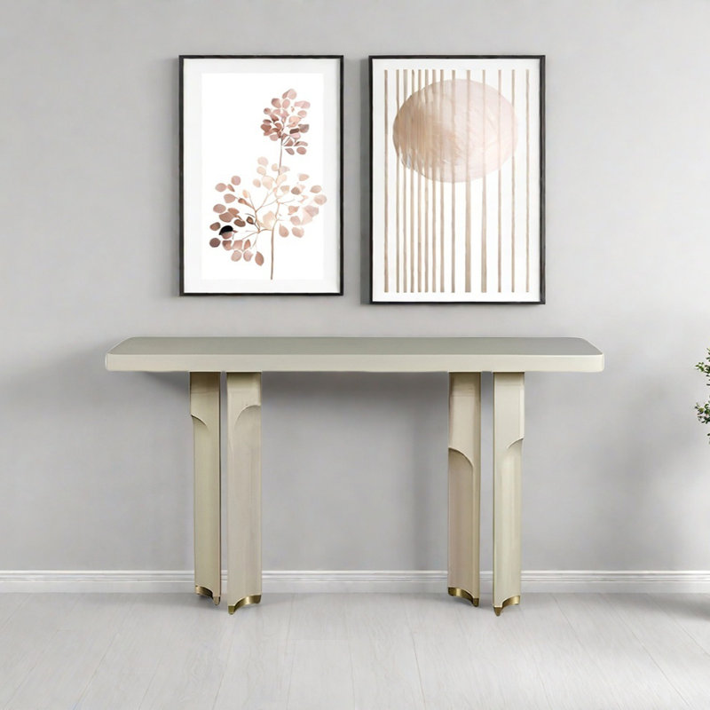 Console Modern Minimalist Art, Beige, H 31,5 po x l 55,12 po x P 15,75 po