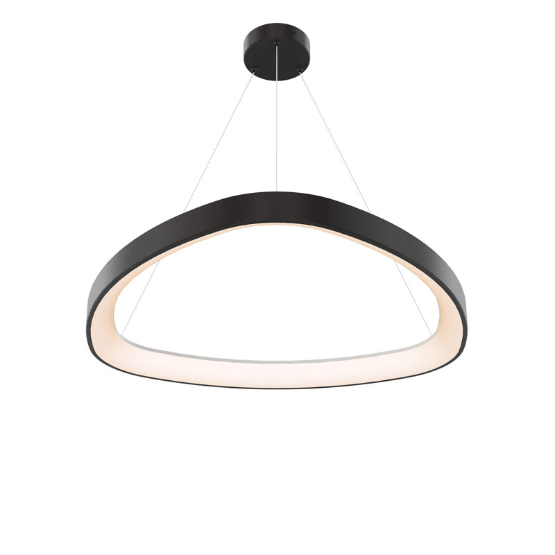 Luminaire suspendu simple à 1 lumière Cyndy, Noir