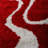 Hand Tufted Shag Polyester Eco-Friendly Area Rugs - Runner | Red White | Contemporary Design, High Pile Thick Handmade Anti Skid Area Rugs for Living Room, Bed Room-479297908