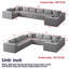 Canapé modulaire rembourré modulaire en L-1685484566