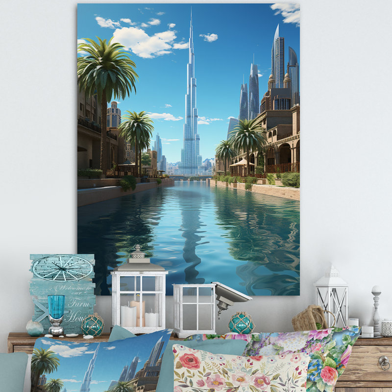 Cityscapes, reproduction d'art sur toile, H 32 po x l 16 po x P 1 po, Toile tendue