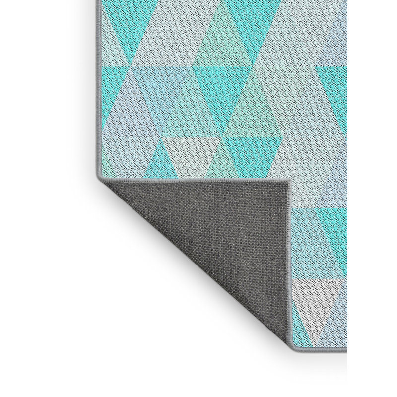 Tapis de zone turquoise à motifs, Rectangle 8 pi x 12 pi