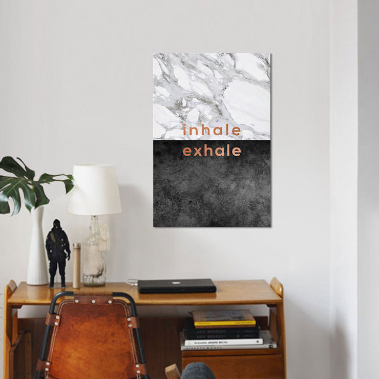 «Inhale Exhale», impression sur toile, H 26 po x l 18 po x P 1,5 po, Pas de tapis, Toile tendue