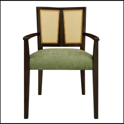Ensemble de 2 chaises de salle à manger élégantes en rotin avec accoudoirs à dossier, durables et confortables pour les intérieurs modernes