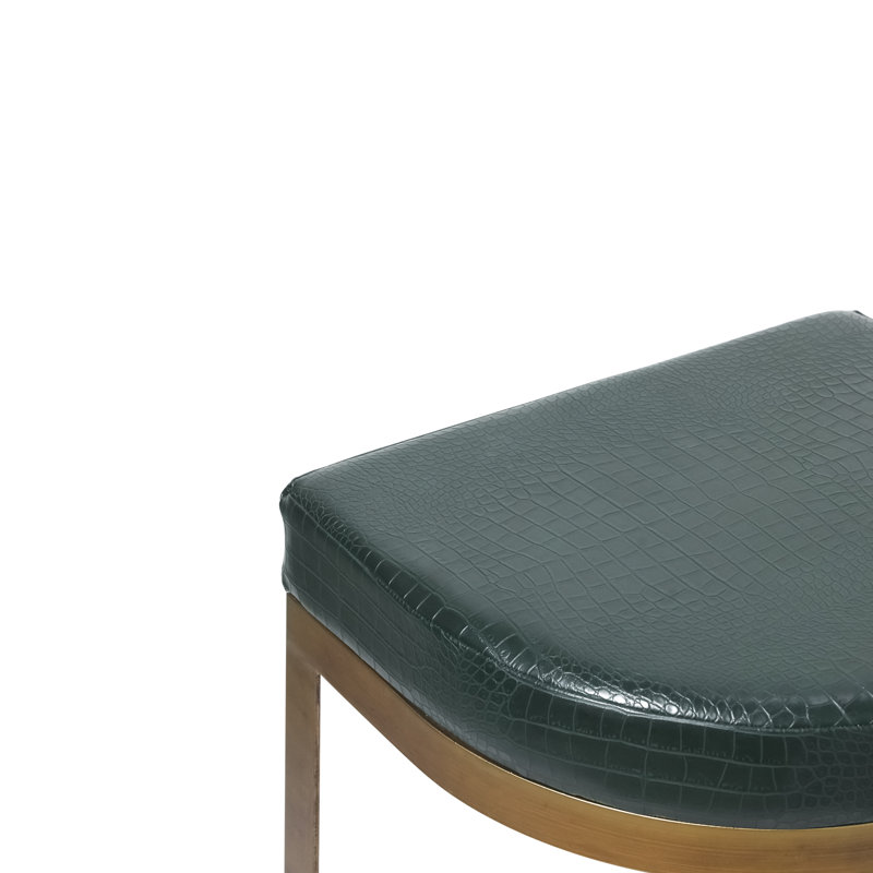 Tabouret noir Aurelia Luxe, Vert, Doré