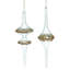 Crystal Glittered Fluted Ornament 9-10 Inches Set Of 12-1796775910
