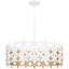 Luminaire suspendu blanc mat 4 lumières Rennane