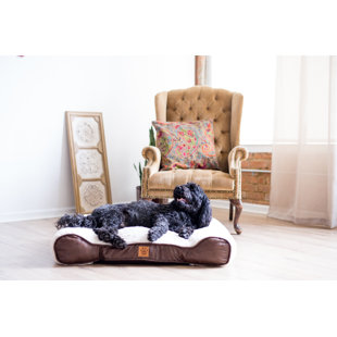 Orthopedic Faux Leather Pet Bed