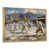Toile avec cadre flottant or
