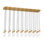 Sean Lavin Lassell 27-light chandelier in natural brass finish with crystal glass shades