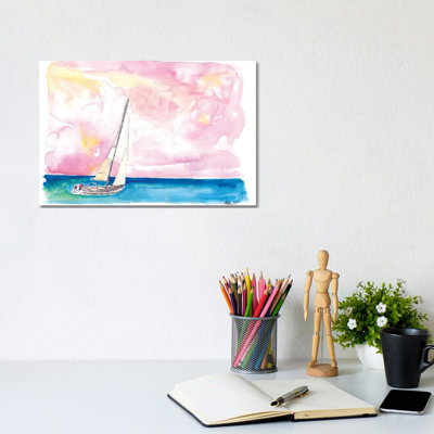 Sailing Fast Into Sunset And Next Port Of Call By Markus & Martina Bleichner - Wrapped Canvas Graphic Art by Markus & Martina Bleichner - Wrapped Canvas Gallery-Wrapped Canvas Giclée